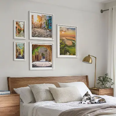Set of 5 wall art pieces Charming, picturesque streets