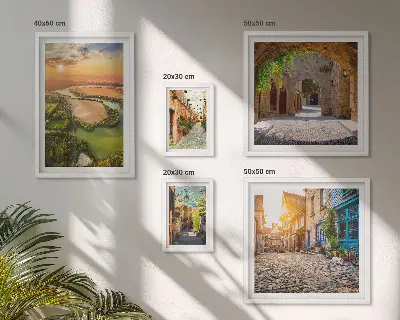 Charming picturesque streets wall art set of 5 pieces