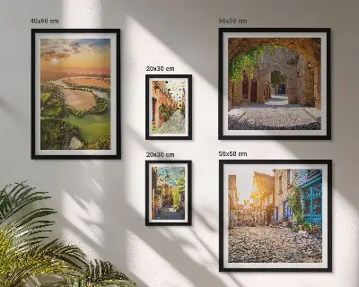 Charming picturesque streets wall art set of 5 pieces
