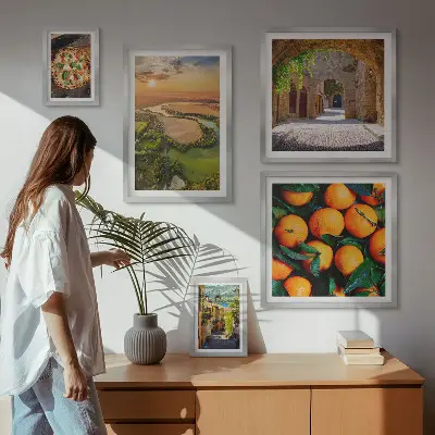 Gallery wall Natural landscapes with Italian flavors