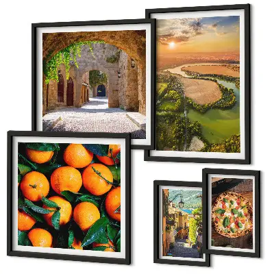 Gallery wall Natural landscapes with Italian flavors