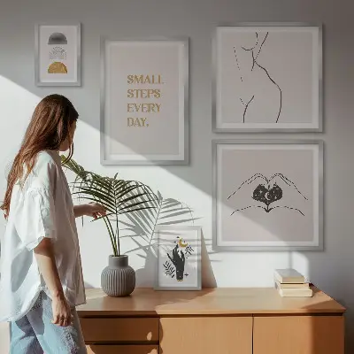 Framed photo set Motivation positive thinking minimalism