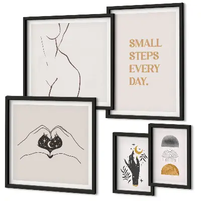 Framed photo set Motivation positive thinking minimalism