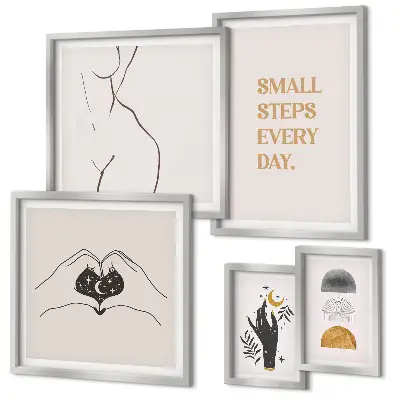 Framed photo set Motivation positive thinking minimalism