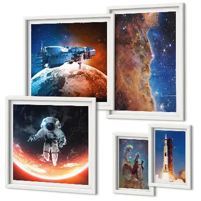 Gallery wall Space travel of the galaxy