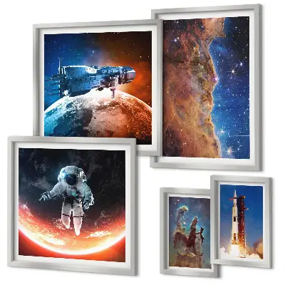 Gallery wall Space travel of the galaxy