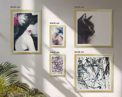 Framed photo set Stylish abstract portraits