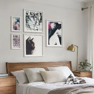 Framed photo set Stylish abstract portraits