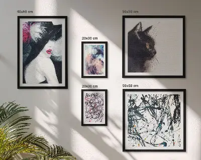Framed photo set Stylish abstract portraits