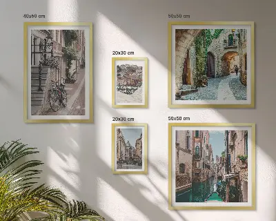 Gallery wall Charming streets with bicycles
