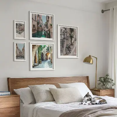 Gallery wall Charming streets with bicycles