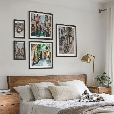 Gallery wall Charming streets with bicycles