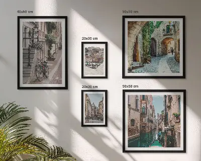 Gallery wall Charming streets with bicycles