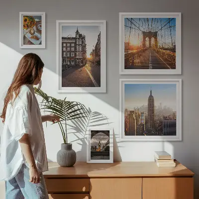 Framed photo set Charming city architecture