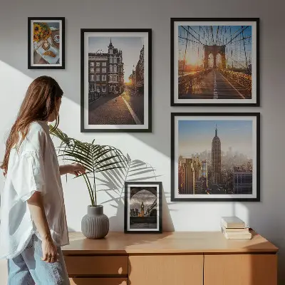Framed photo set Charming city architecture