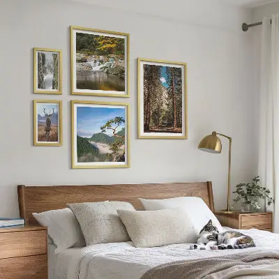 Gallery wall art set mountain landscapes and wild nature prints