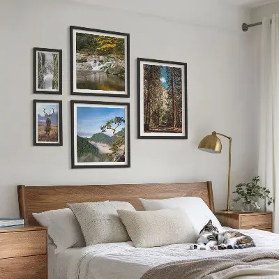 Gallery wall art set mountain landscapes and wild nature prints
