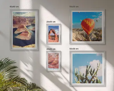 Set of 5 wall art pieces Mountain landscapes and waters