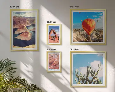 Set of 5 wall art pieces Mountain landscapes and waters