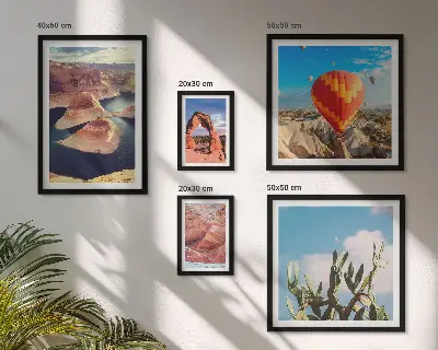 Set of 5 wall art pieces Mountain landscapes and waters