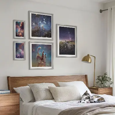 Gallery wall Cosmic landscapes of galaxies