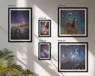 Gallery wall Cosmic landscapes of galaxies