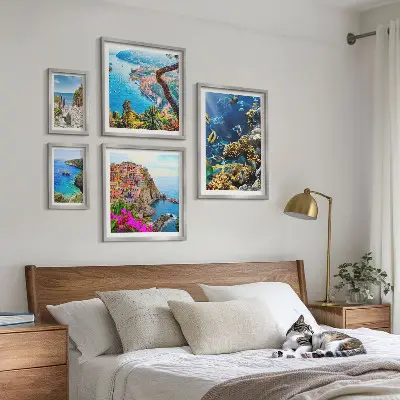 Gallery wall Seaside landscapes, fish, beaches