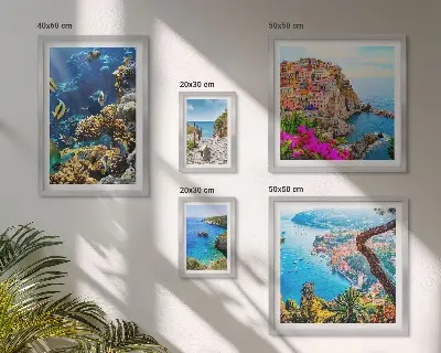 Gallery wall Seaside landscapes, fish, beaches