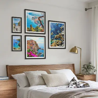 Gallery wall Seaside landscapes, fish, beaches