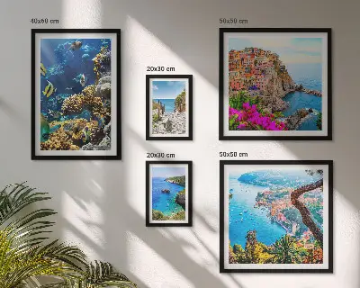 Gallery wall Seaside landscapes, fish, beaches