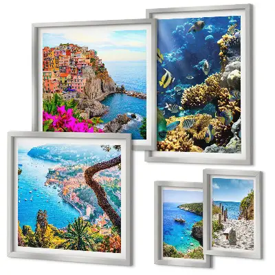Gallery wall Seaside landscapes, fish, beaches
