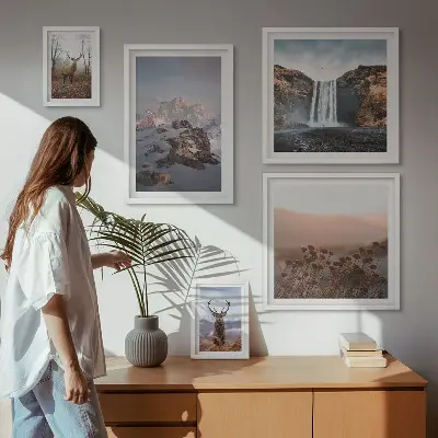 Gallery wall Mountain landscapes wild animals