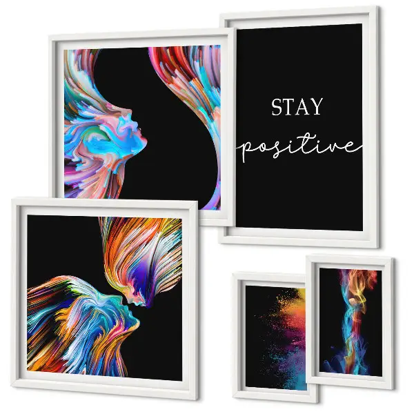 Gallery wall Colorful positive abstractions