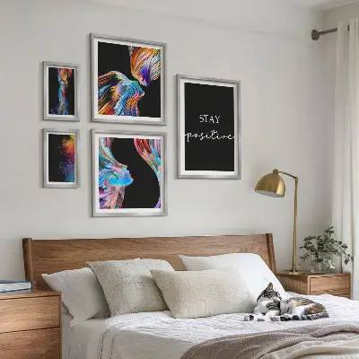 Gallery wall Colorful positive abstractions