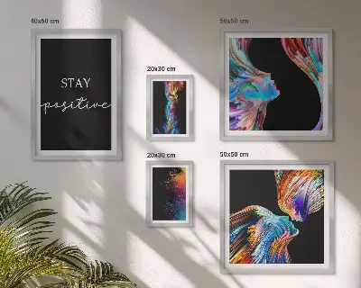 Gallery wall Colorful positive abstractions