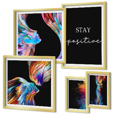 Gallery wall Colorful positive abstractions