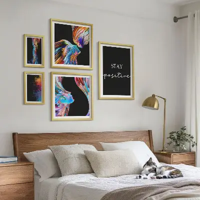 Gallery wall Colorful positive abstractions