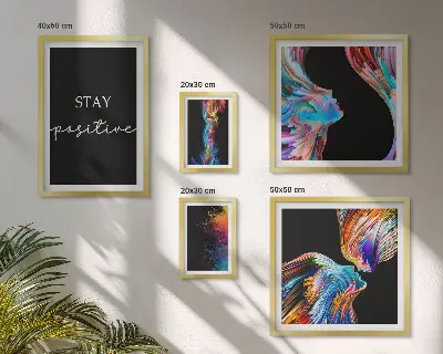 Gallery wall Colorful positive abstractions