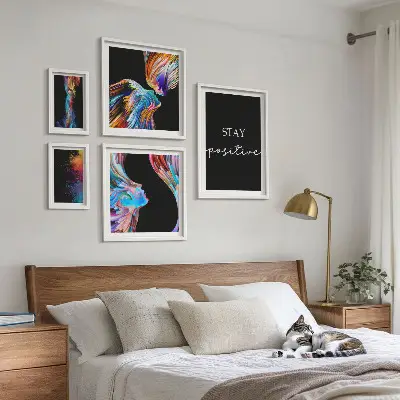 Gallery wall Colorful positive abstractions
