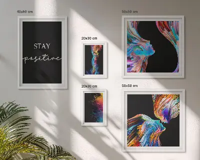 Gallery wall Colorful positive abstractions