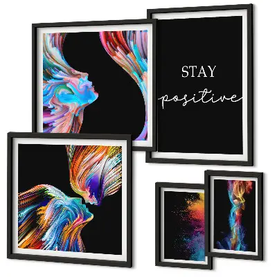 Gallery wall Colorful positive abstractions