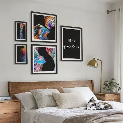 Gallery wall Colorful positive abstractions
