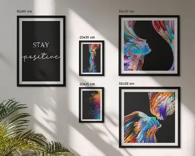 Gallery wall Colorful positive abstractions