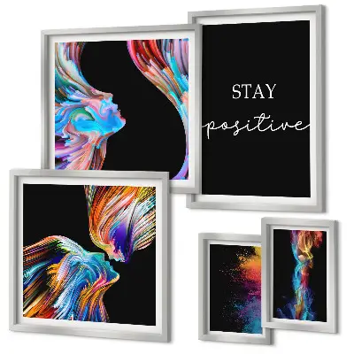 Gallery wall Colorful positive abstractions