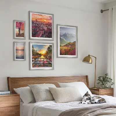 Framed photo set Mountain urban nature views