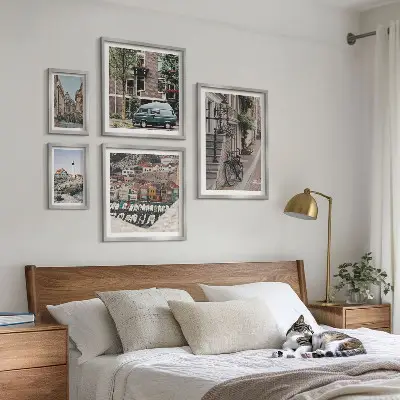 Framed photo set Charming bicycle streets