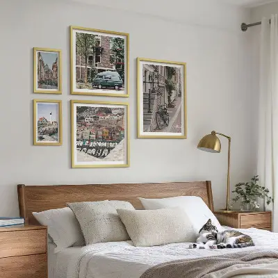 Framed photo set Charming bicycle streets