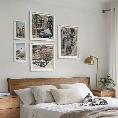 Framed photo set Charming bicycle streets