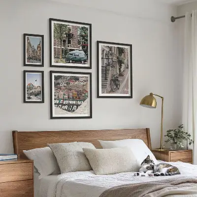 Framed photo set Charming bicycle streets