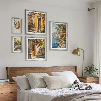 Atmospheric fruit wall art set of 5 pieces